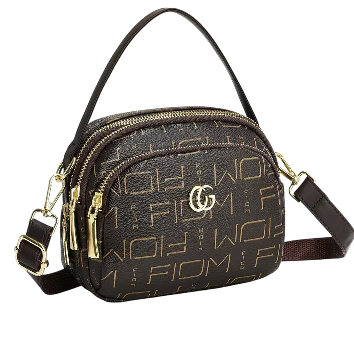 Fashion bag (three compartment handbag with sling) ( QF )