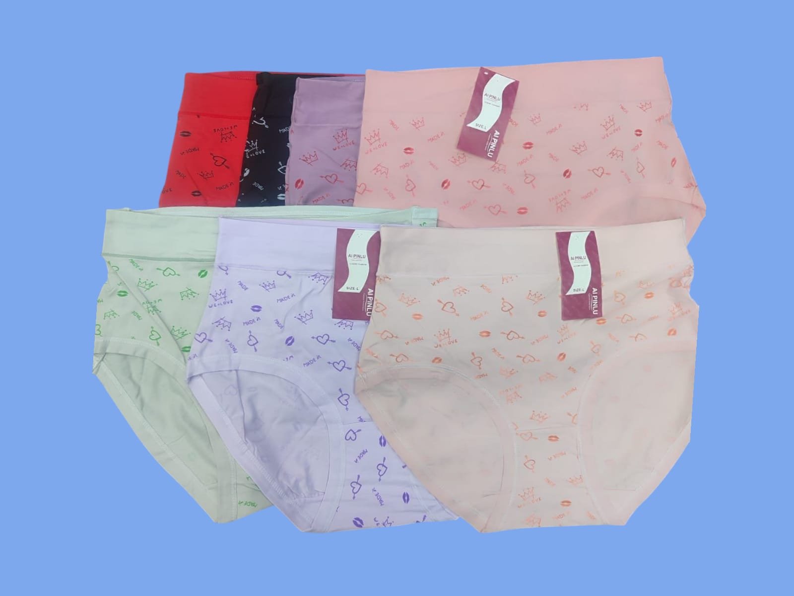 12 Pcs. Women's Print Design Panty ( NC ) M- L- xl 