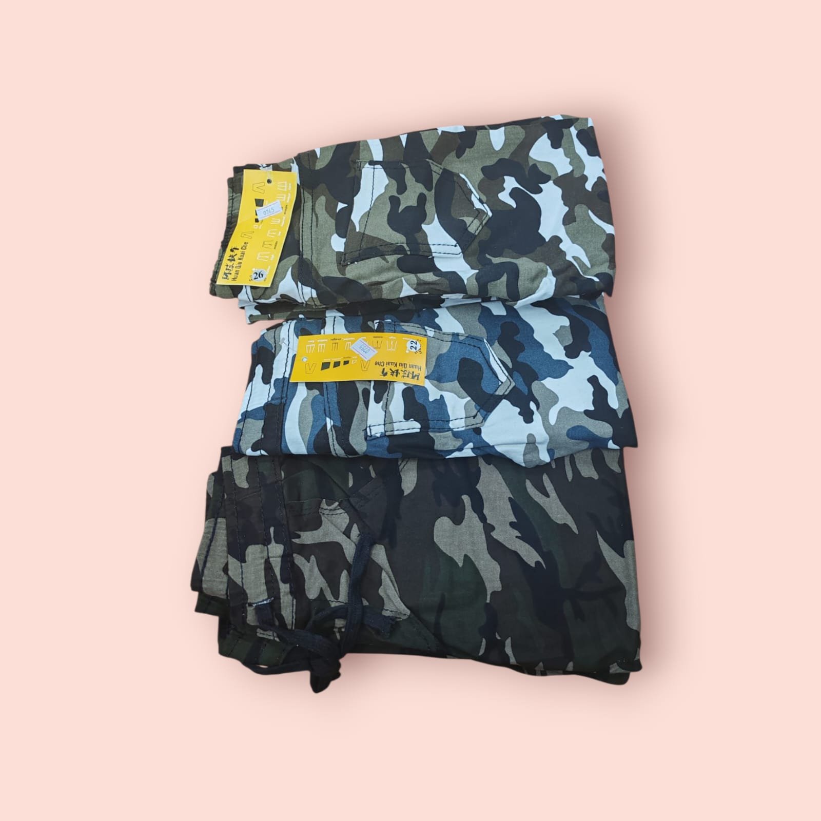 12 pcs. Young Boy Casual Comouflage  Pants 0755( NC) Size 22 24 26 28 30