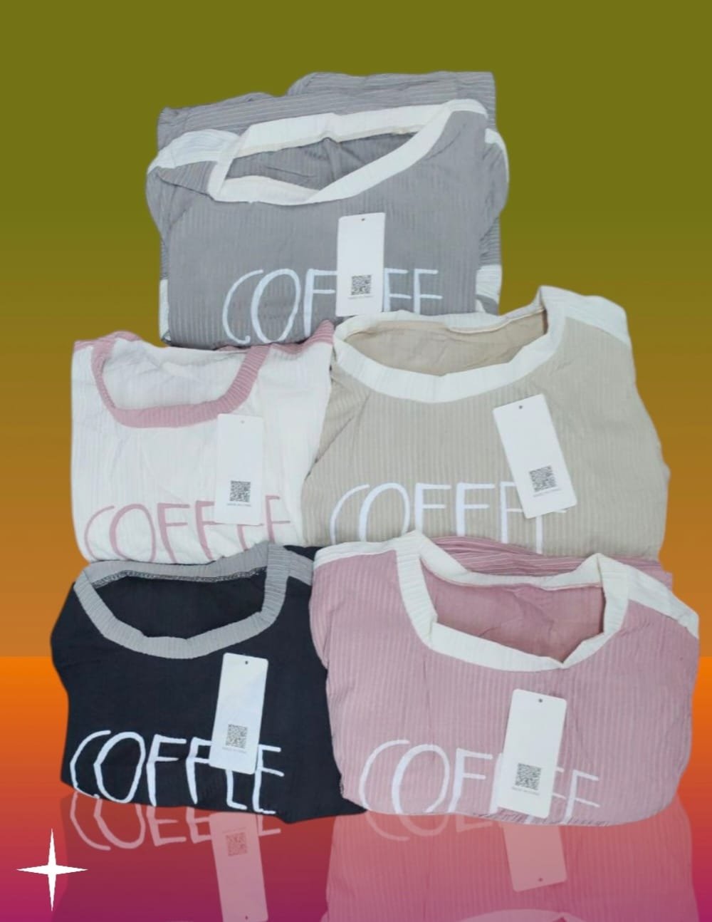 Letter Print Round Neck And Loose Pants 2 pcs. SET M-727 ( NC ) Freesize 12 pcs