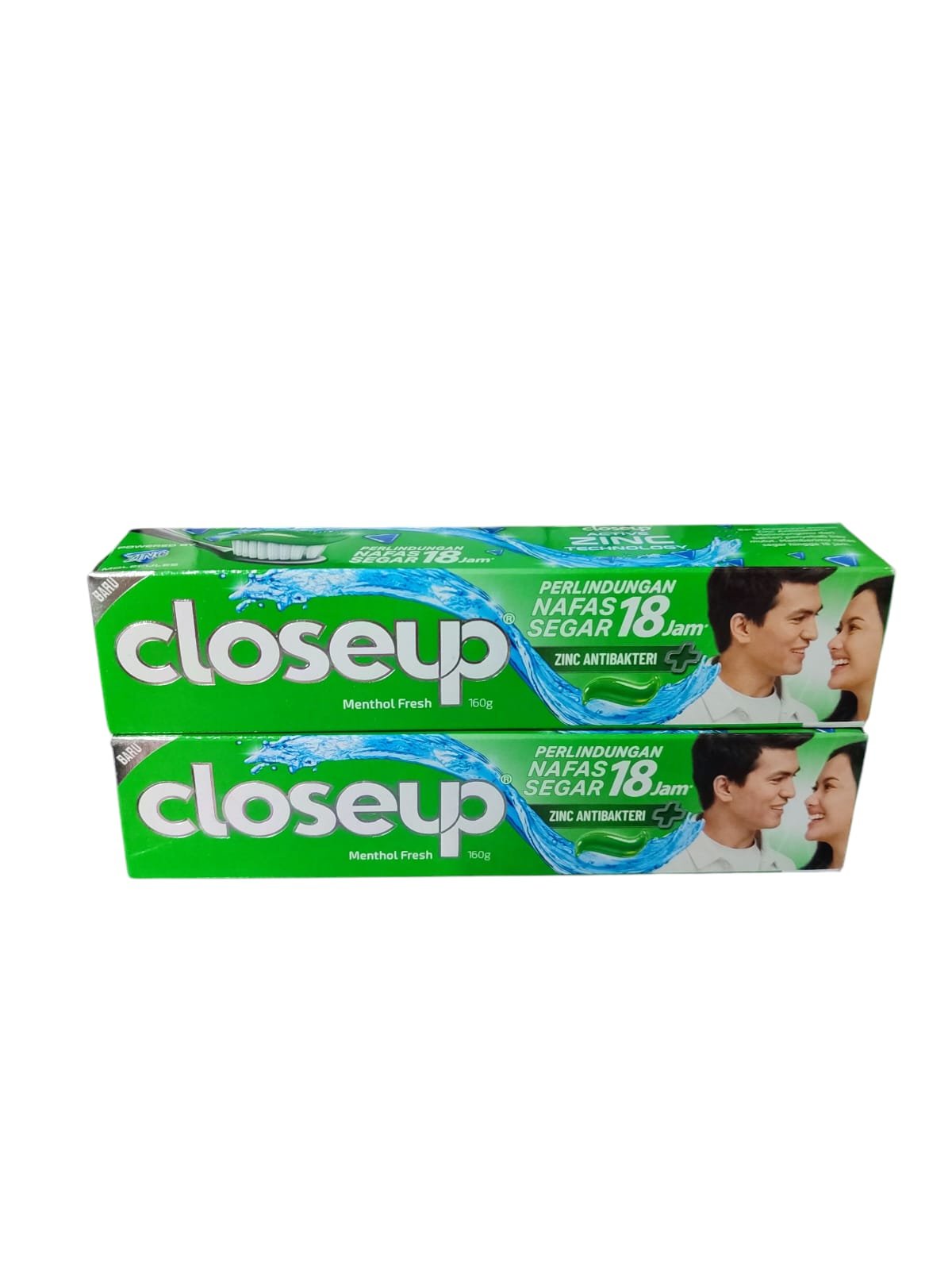 Close up toothpaste menthol fresh 160g per pack ( RM )