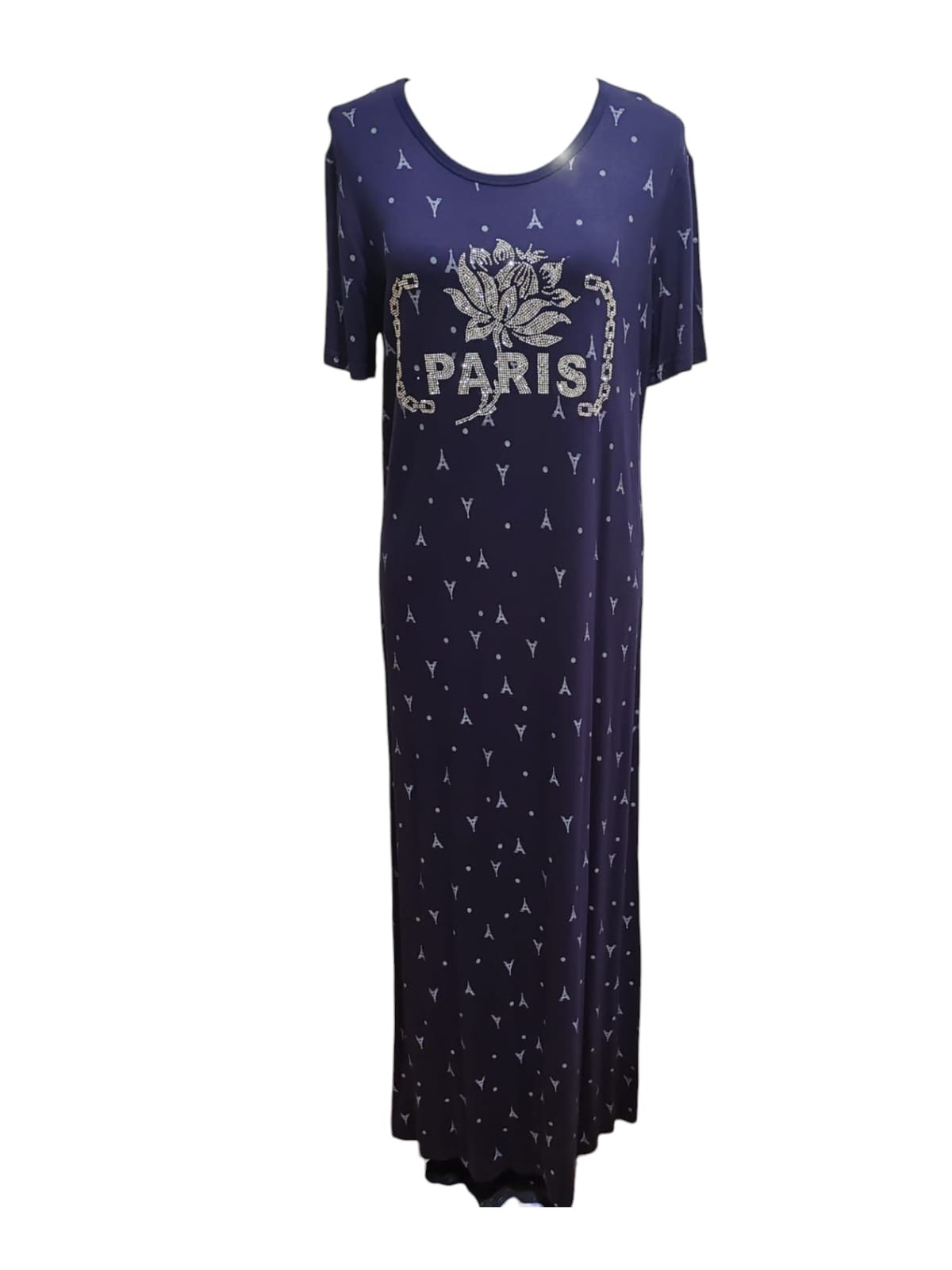 Simple Paris Print Dress for Women ( AM )
