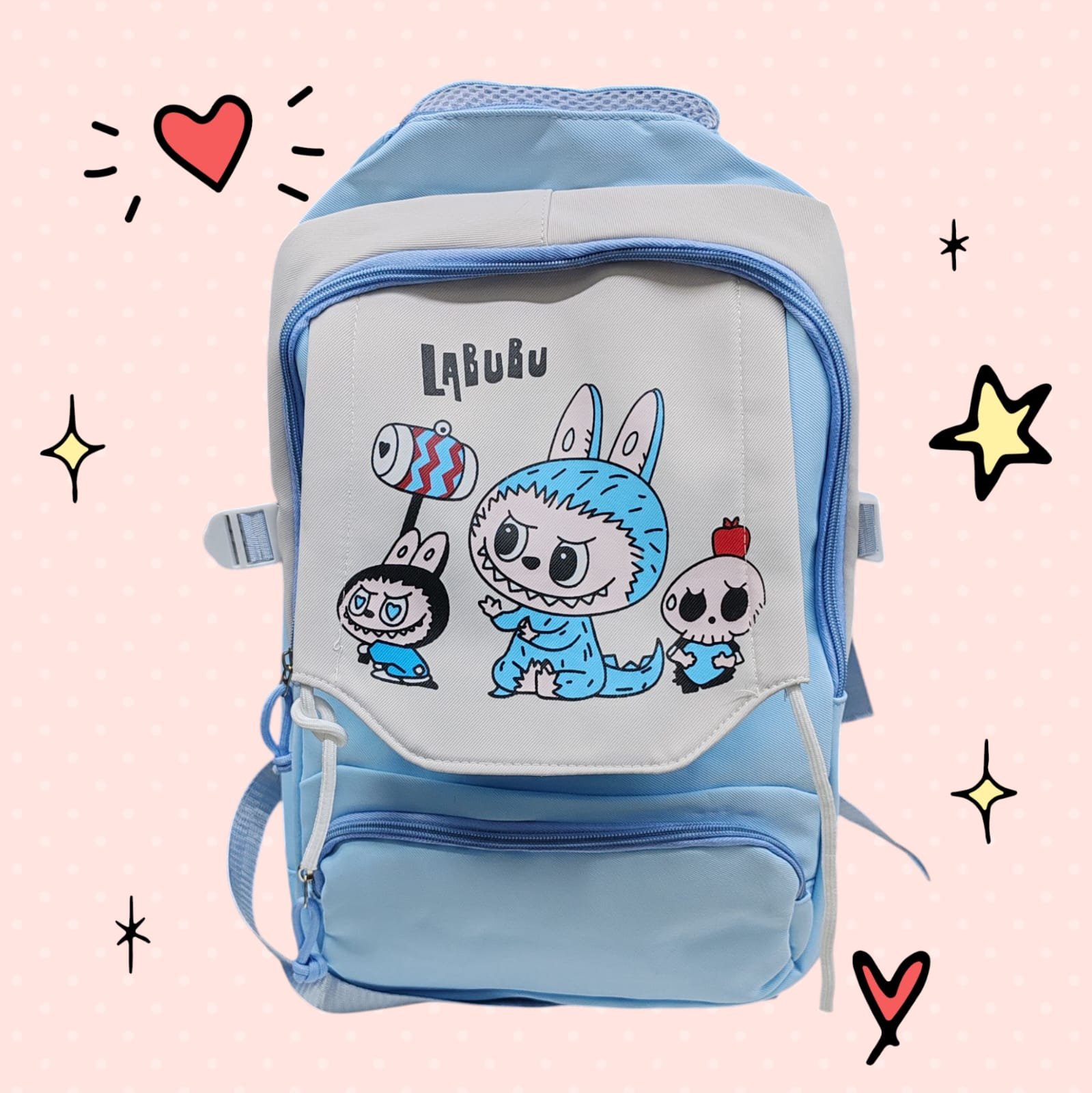 New Fashionable Labubu Design Kids Backpack ( QF )