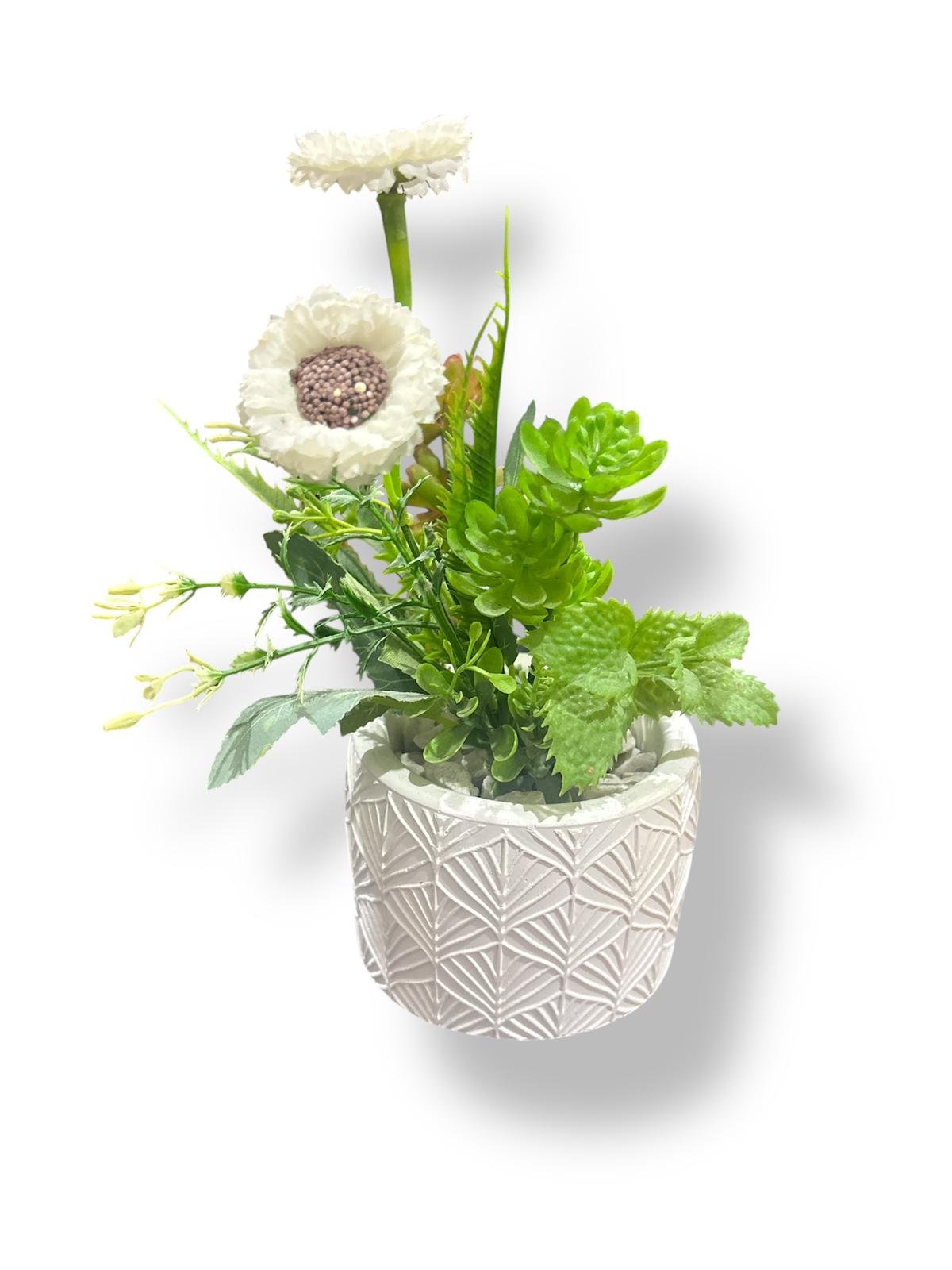 Handmade Flower Vase (with white flower)