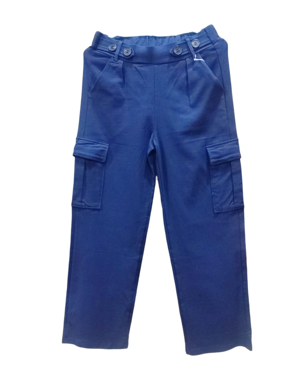 Soft Denim Wideleg Blue Pants ( AM )