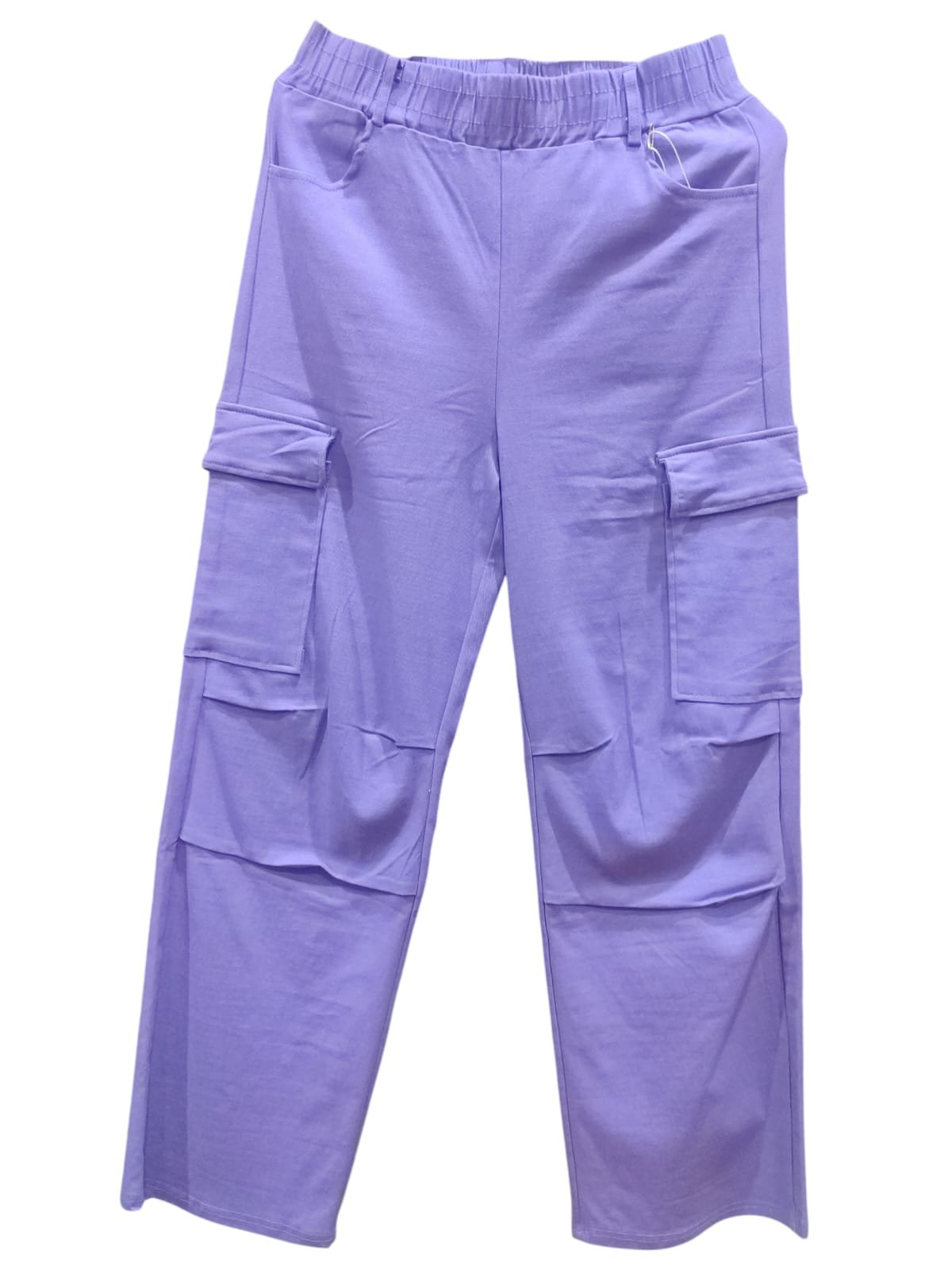 Purple Soft Denim Wideleg Pants ( AM )