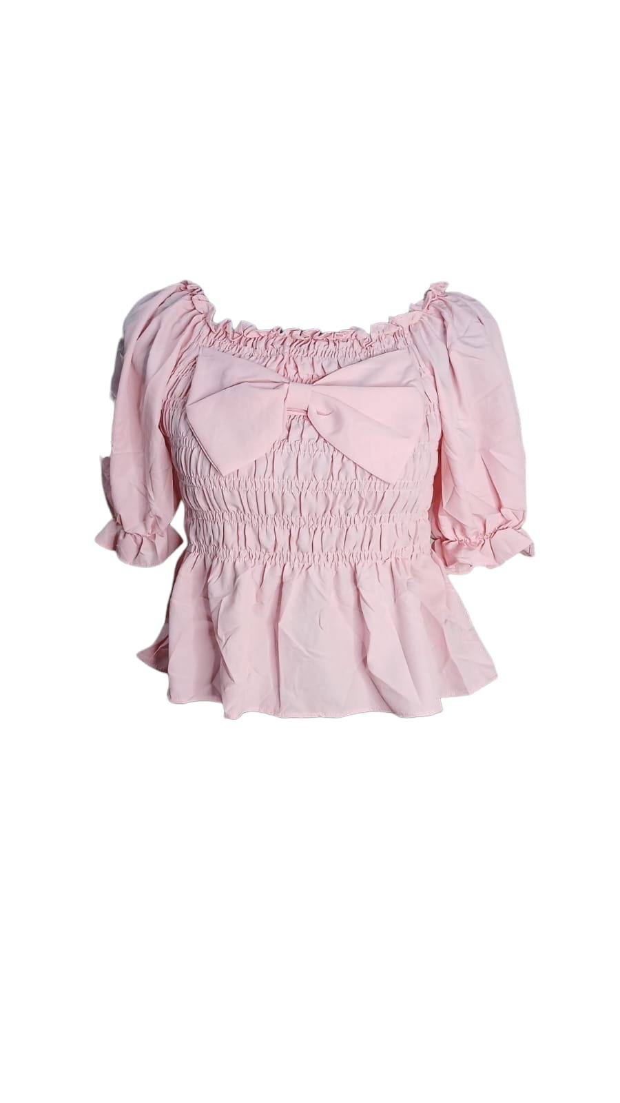 Light Pink Ribbon Design Croptop ( AM )