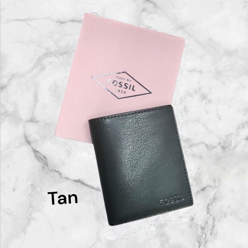 12 pcs. Men's Wallet Fossil ( NC ) ( Brown , Black, Tan )