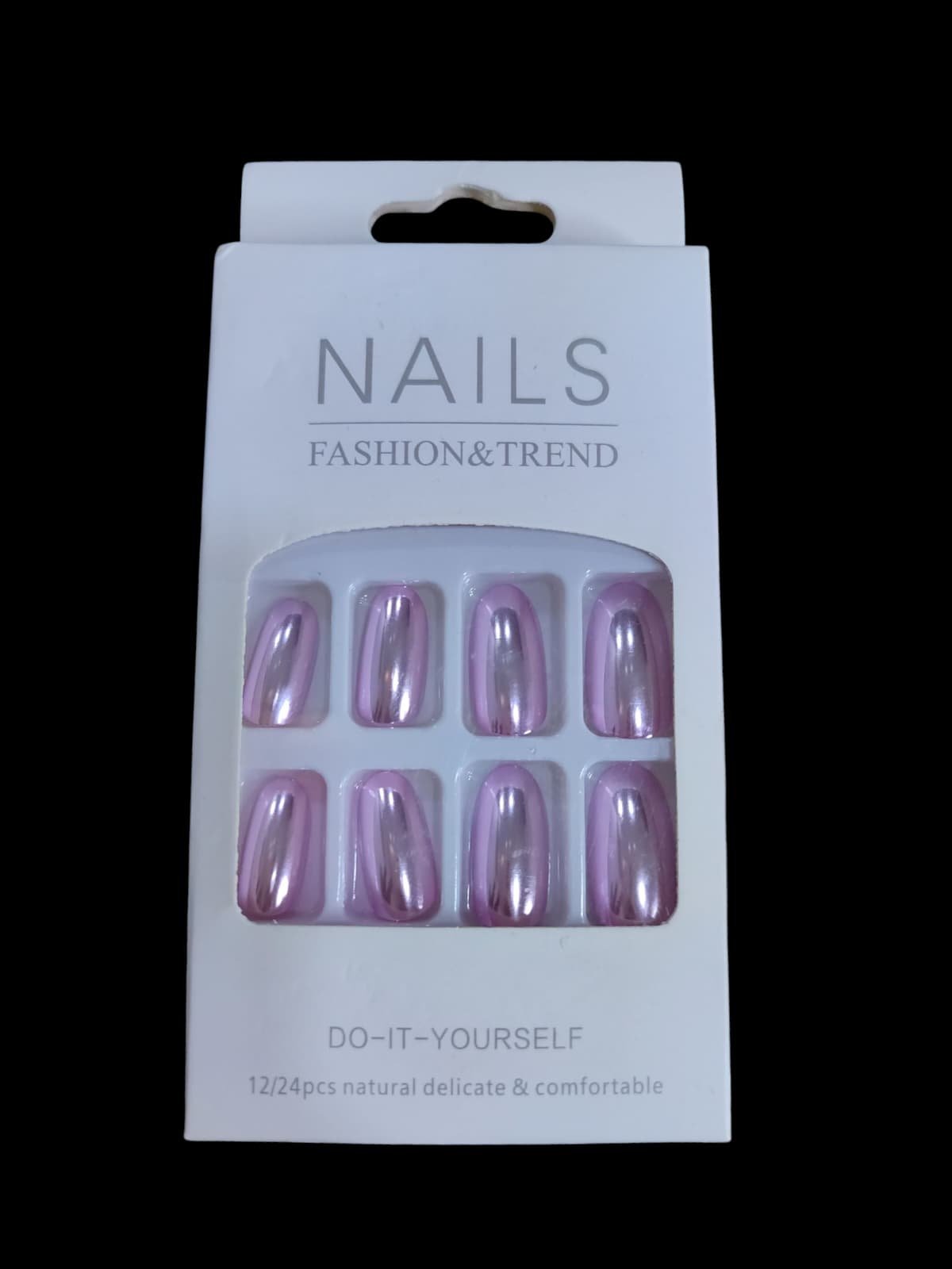 Medium Size Shiny Color Fake Nails