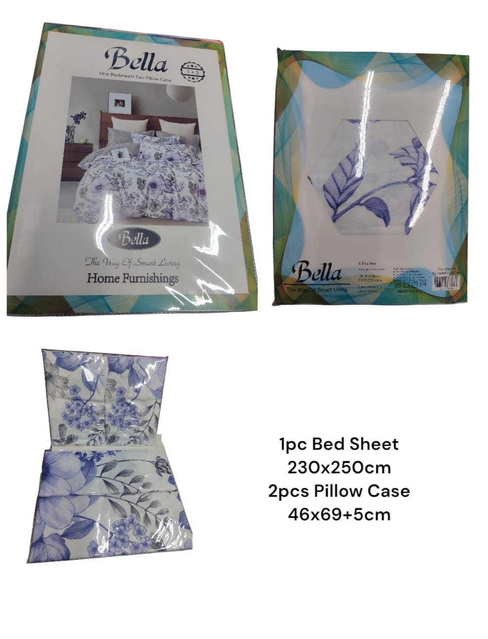 Bella Bedsheet Set 230x250 cm ( NC)