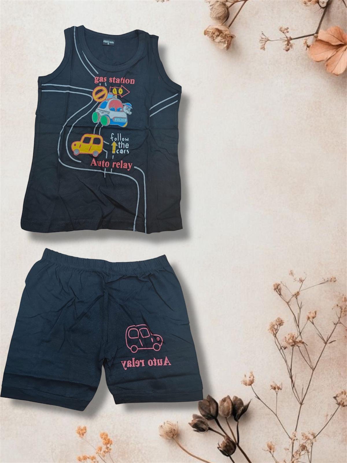 Kids 2 pcs Set Sando And Short for 2 to 6 yrs old Boys ( CH)