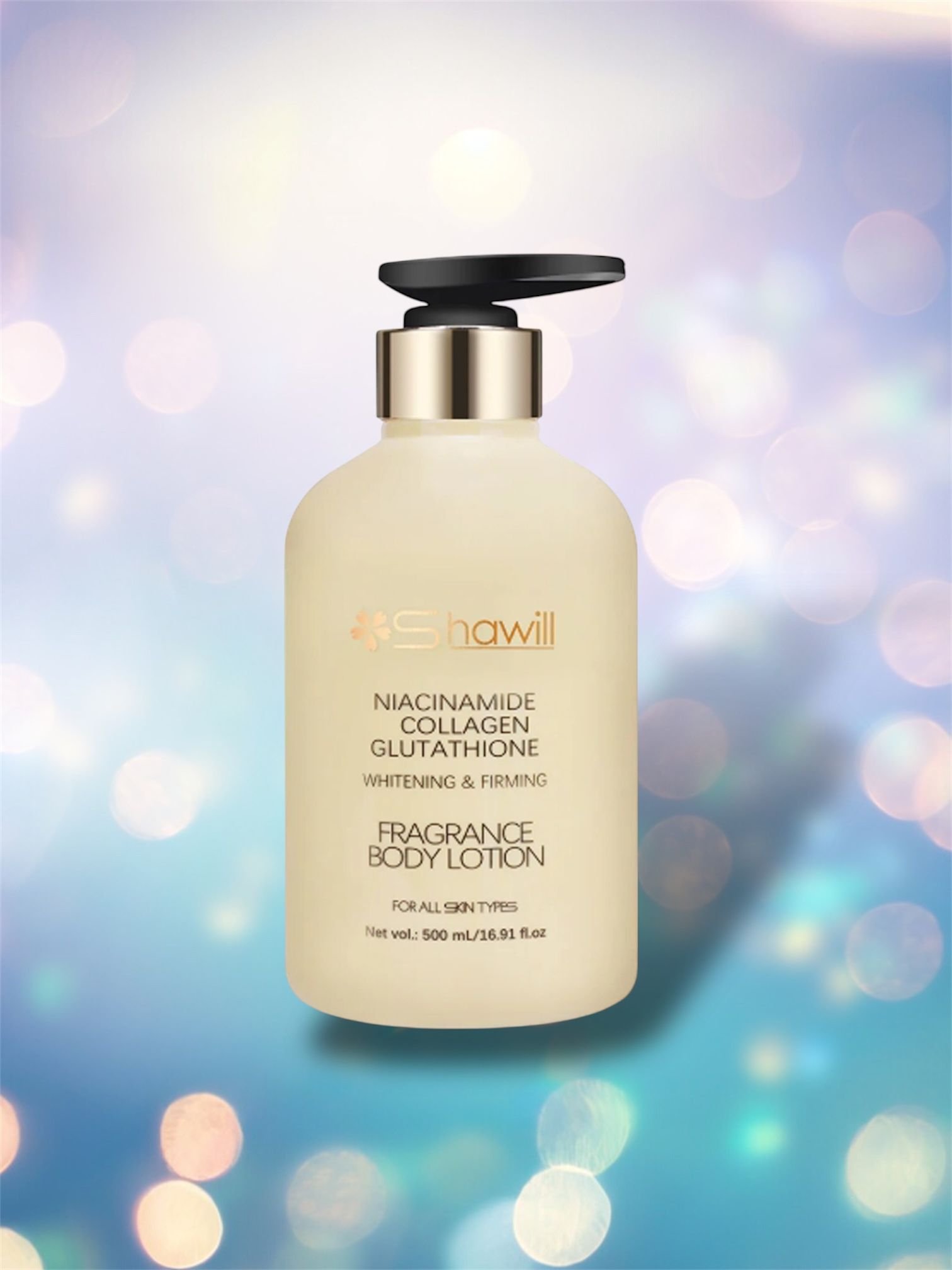 Shawill Niacinamide Collagen Glutathione  Whitening and Firming 500 ml. ( M & H )