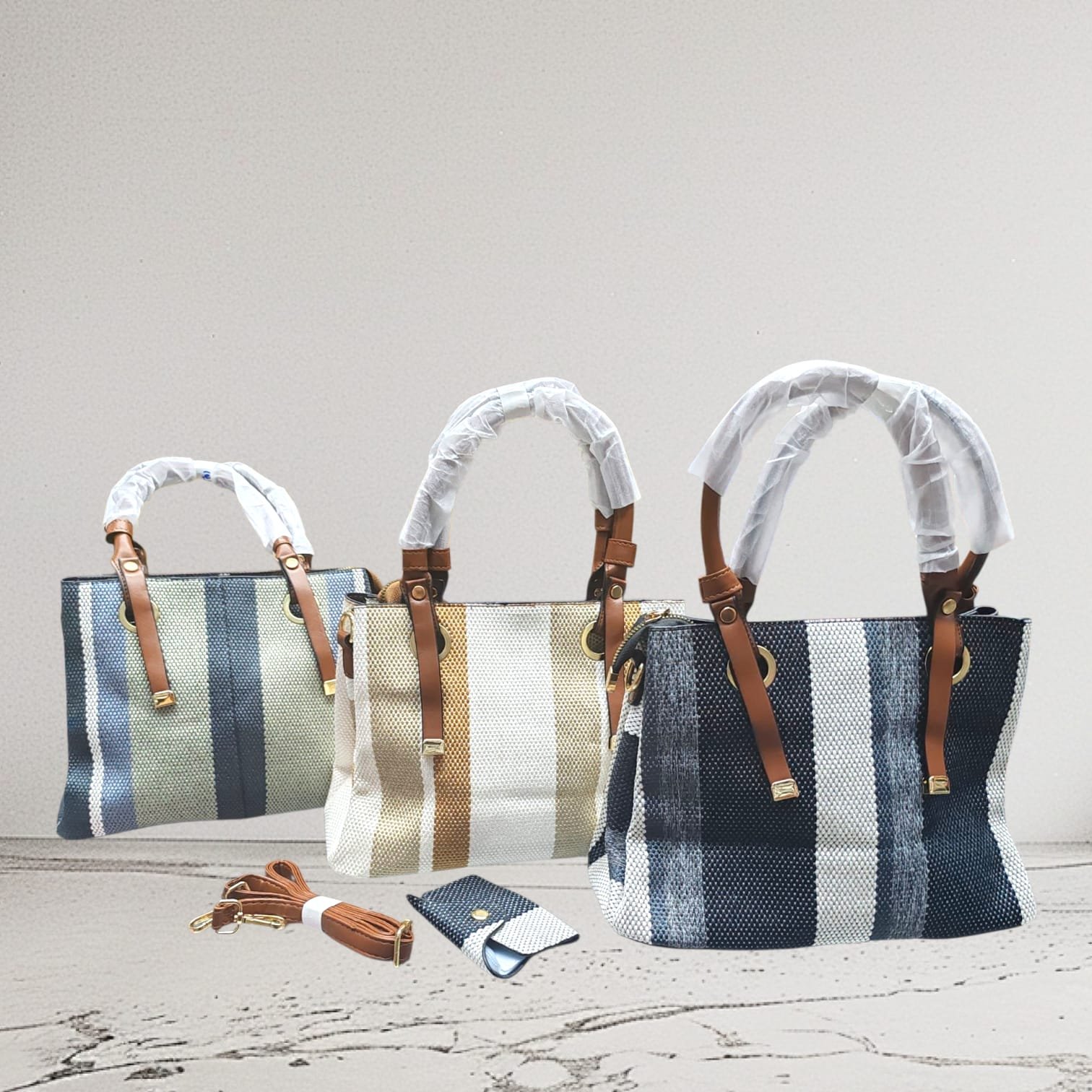 12 pcs. Large Capacity Fashion Bag With Pouch and Card Holder ( NC )