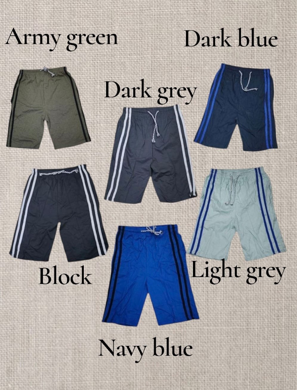 12 pcs. Men's Lightweight Drawstring Shorts ( NC) FREESIZE