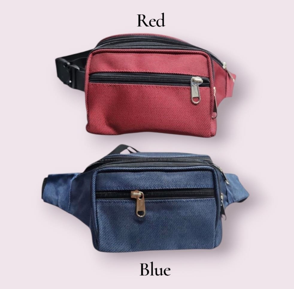 12 Pcs. Men's Stylish Solid Color Waist Bag ( NC )