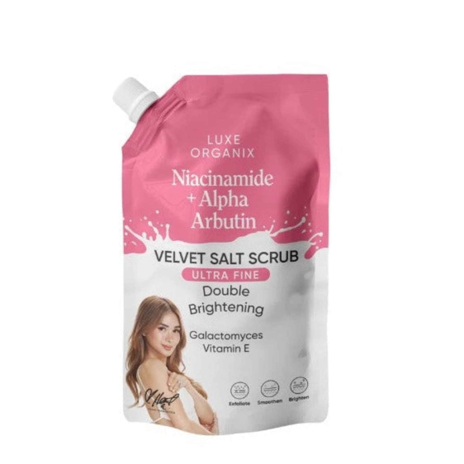 Luxe Organix Niacinamide + Alpha Arbutin Velvet Salt Scrub Double Brightening ( M & H)