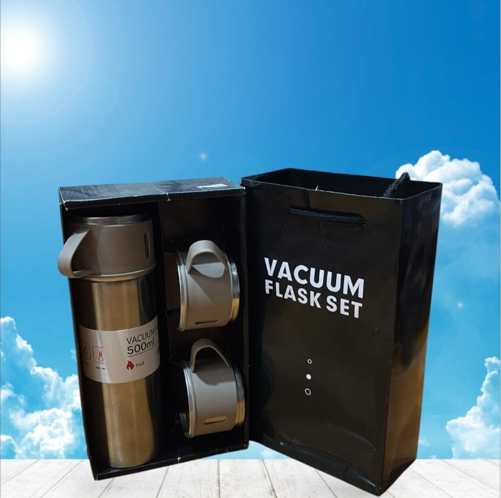 Vacuum Flask Set Beige ( DD )