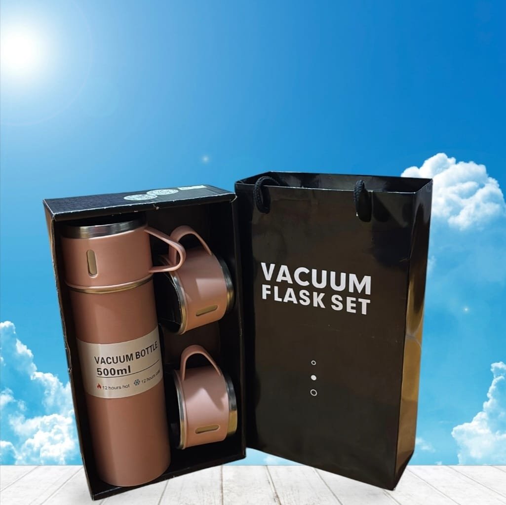 Vacuum Flask Set Pink ( DD )