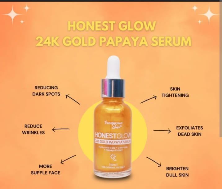 Honest Glow 24K Gold Papaya Serum ( M & H )