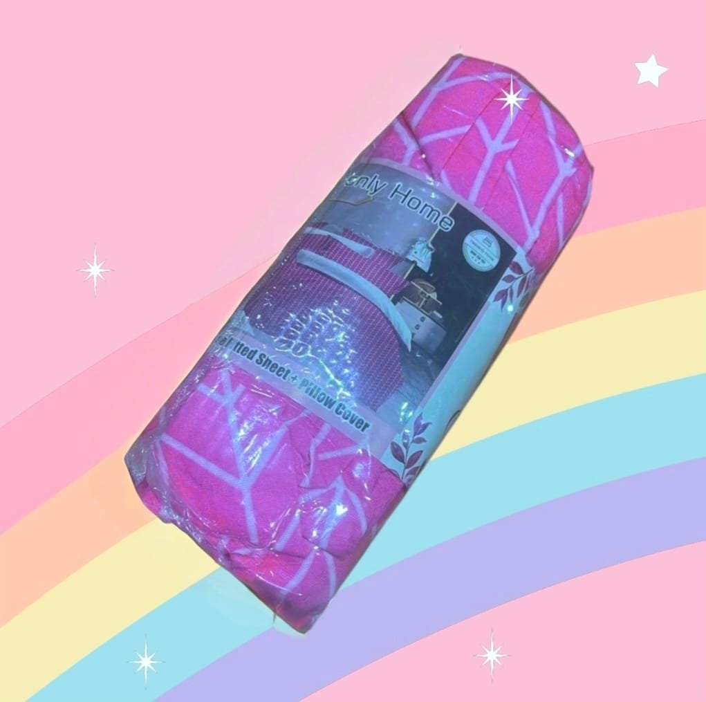 Single Size Fitted Sheet ( NC )  1 Fitted Sheet:90x190+20cm 1 Pillow Cover:50x70+5cm