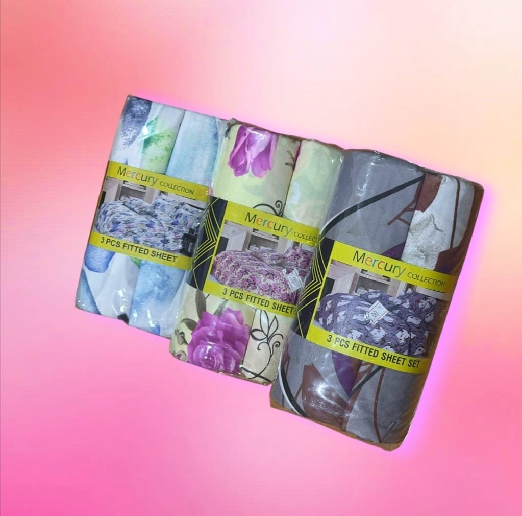 12 Pcs. Queen Assorted Design Fitted Sheet Set 1-fitted 150x200+20cm 2-Pillow Cover 45x72+10cm