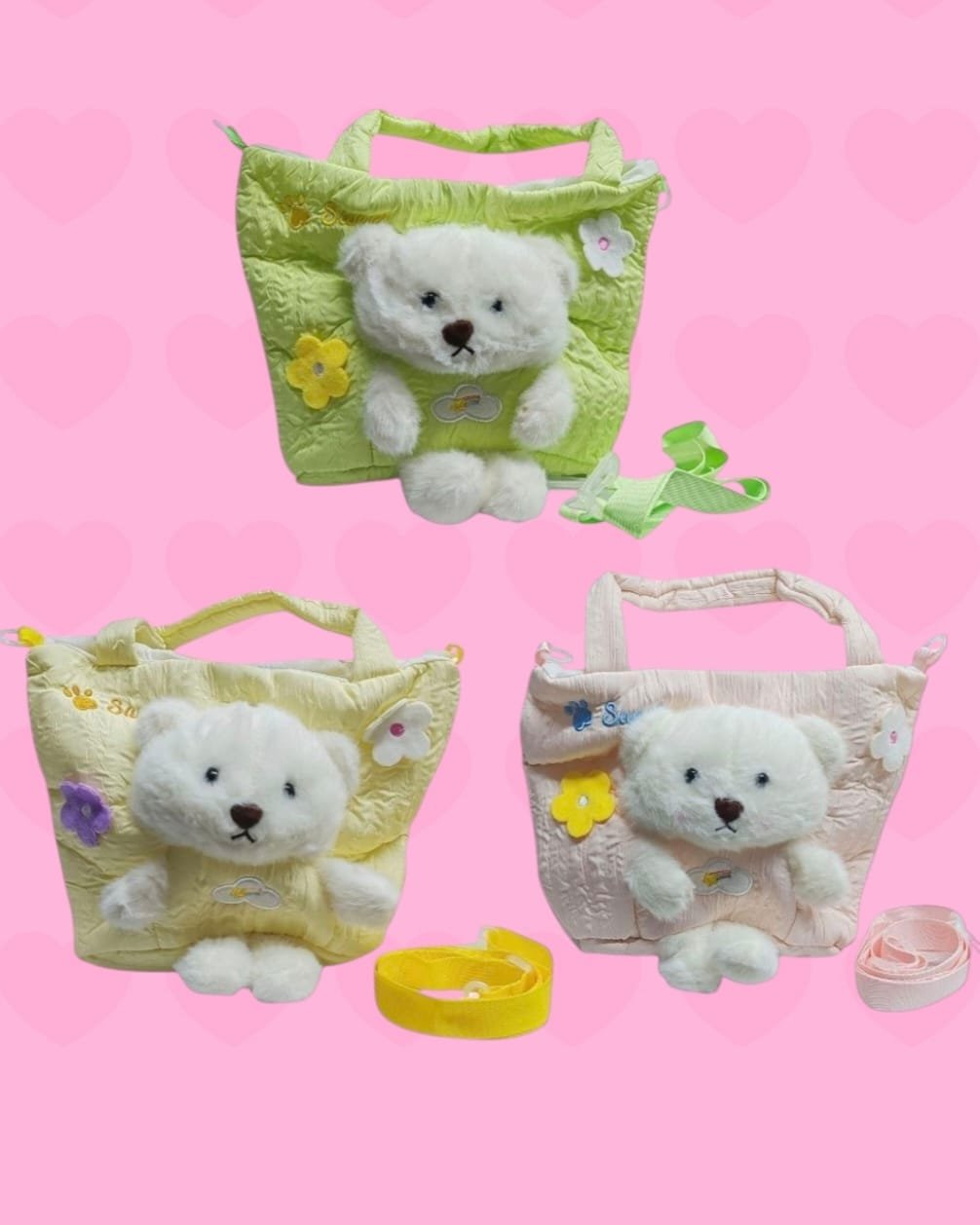 12 Pcs. Cute Teddy Bear Small Baby Bag ( NC ) GR1189
