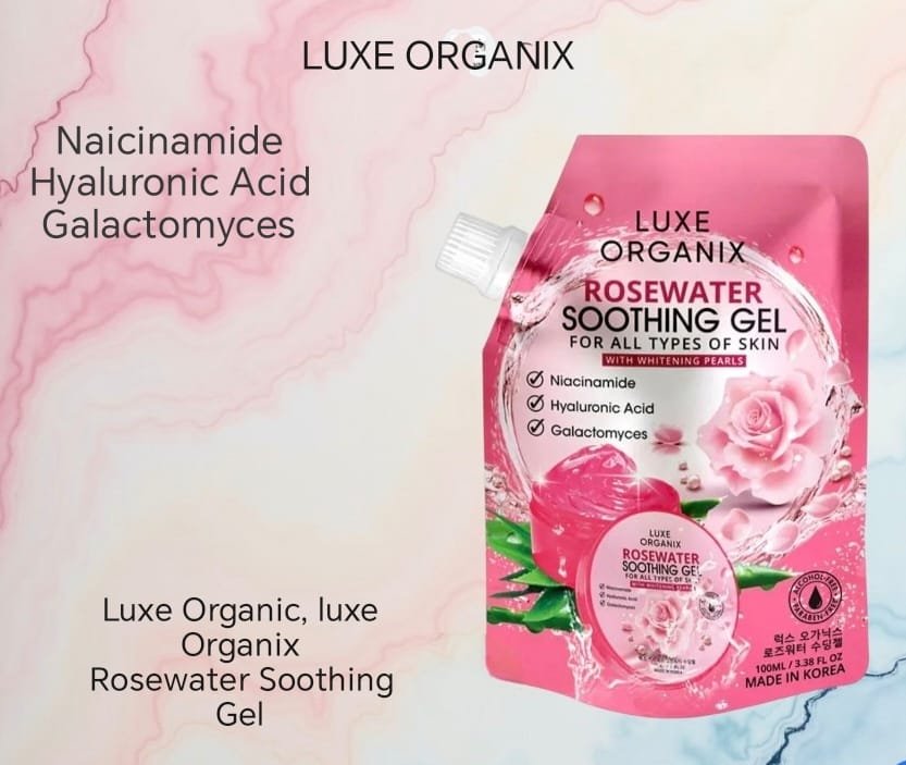 Luxe Organix Rosewater Soothing Gel For All Types Of Skin  100 ml. ( M & H)