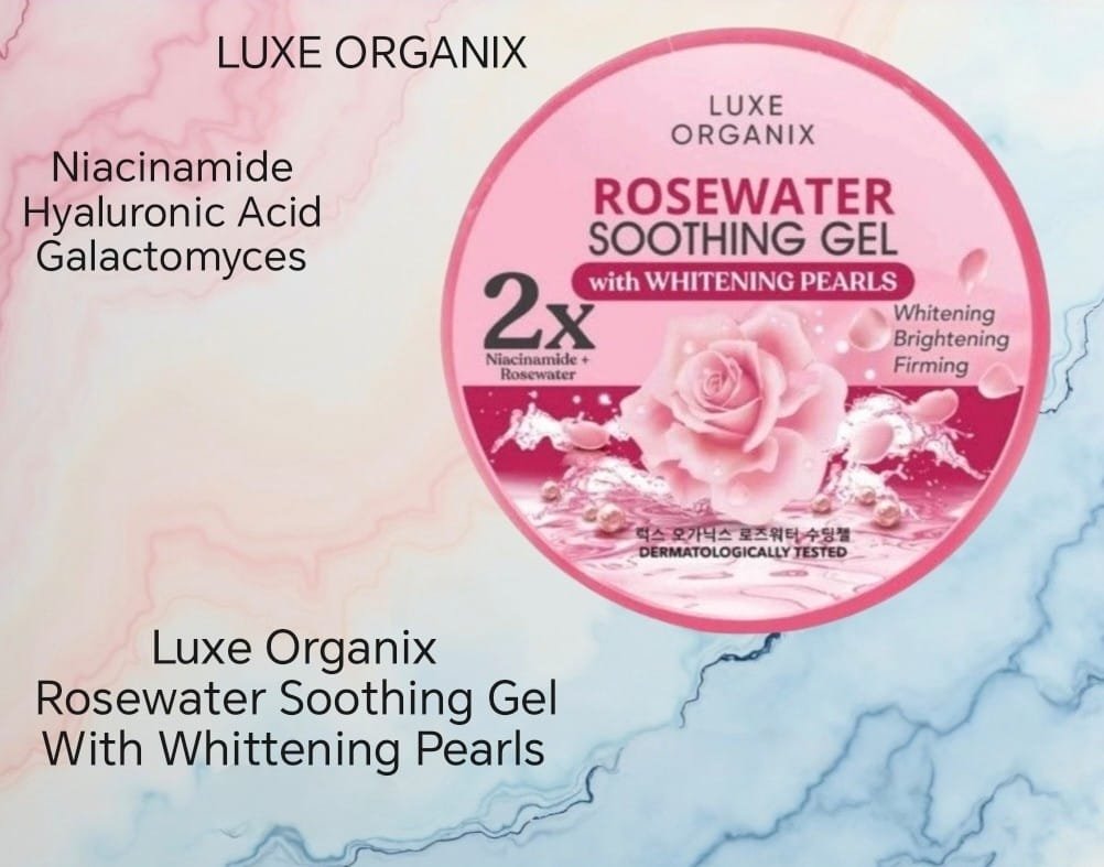 Luxe Organix Rosewater Soothing Gel With Whitening Pearls 300 ml. ( M & H )