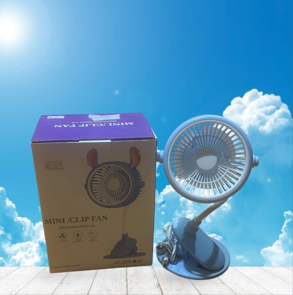 Mini Clip Fan Light Blue ( DD )
