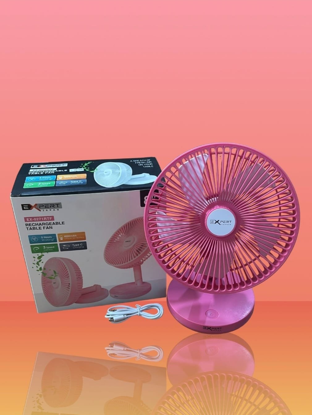 Rechargeable Table Fan EX-0271RTF ( B )
