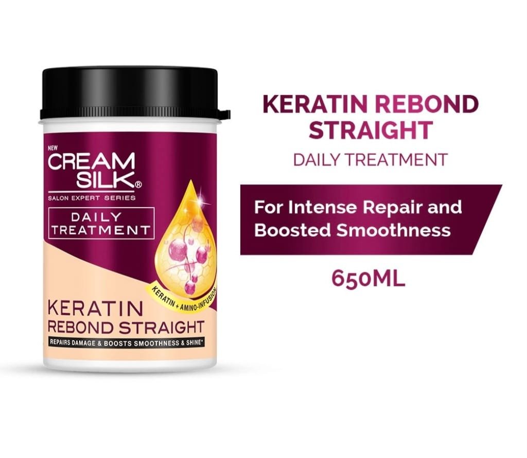 New Creamsilk Salon Expert Daily Treatment Keratin Rebond Straight 650ml. ( M&H)